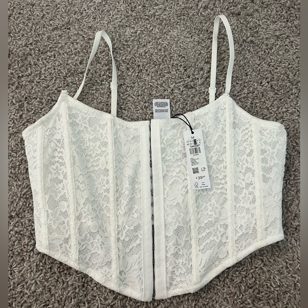 garage corset lace top